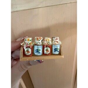 Mini jars kitchen dollhouse decor